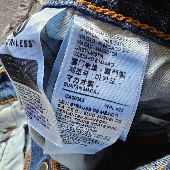 NWT LEVIS 501 original high rise shorts dark Denim - Picture 8 of 16